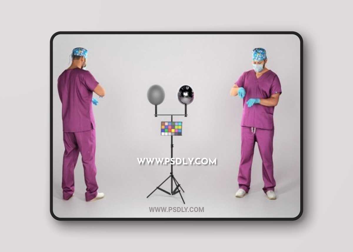 Male surgical doctor working 222 3D model