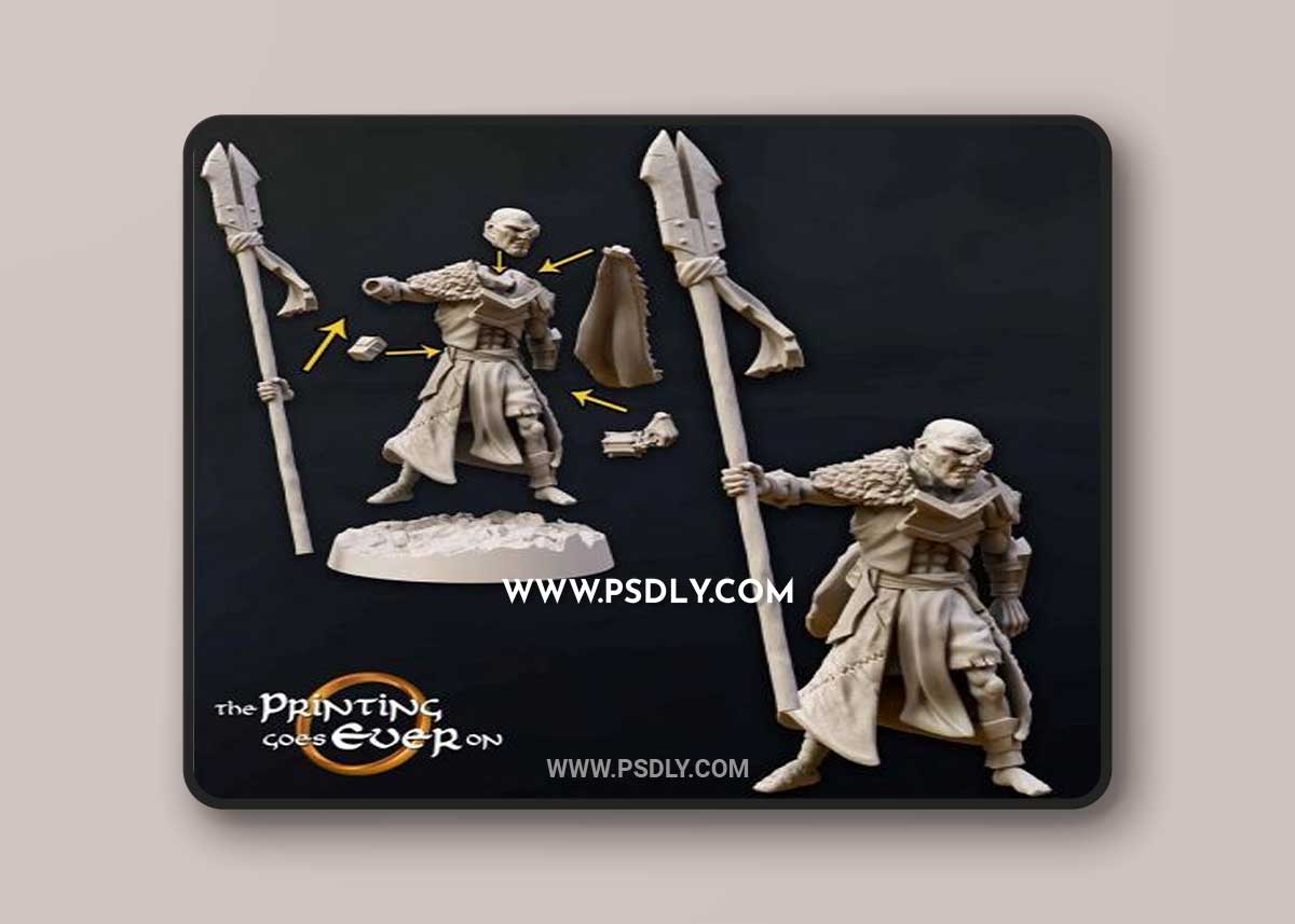 Modular Half-Orc Shaman 3D Print Model