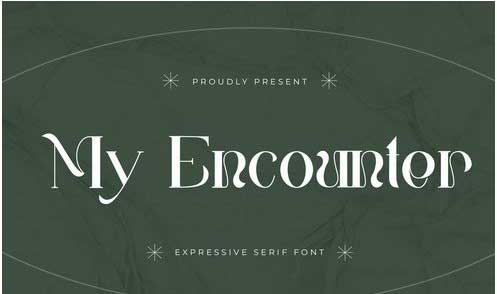 My Encounter - Expressive Serif Font