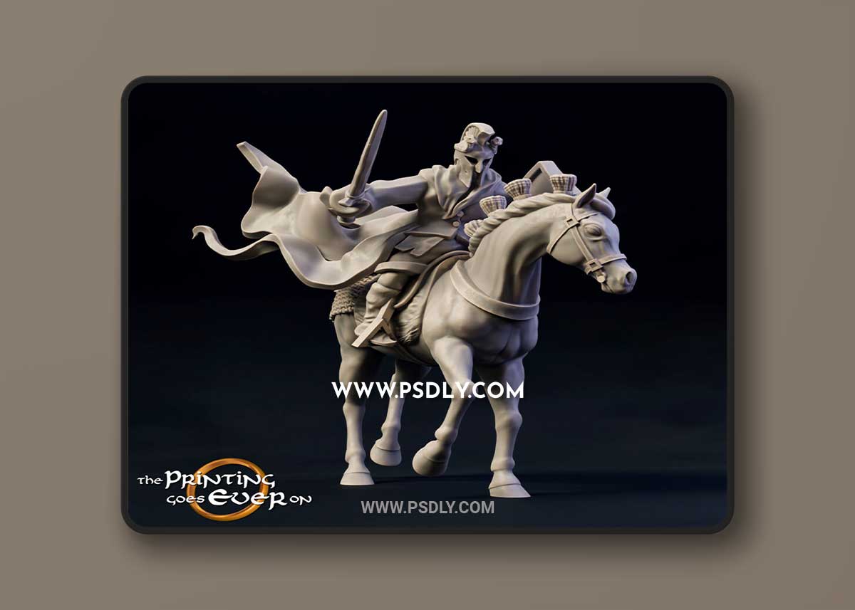 Print 3D Model Dark Myrmidon Mounted 3D Model
