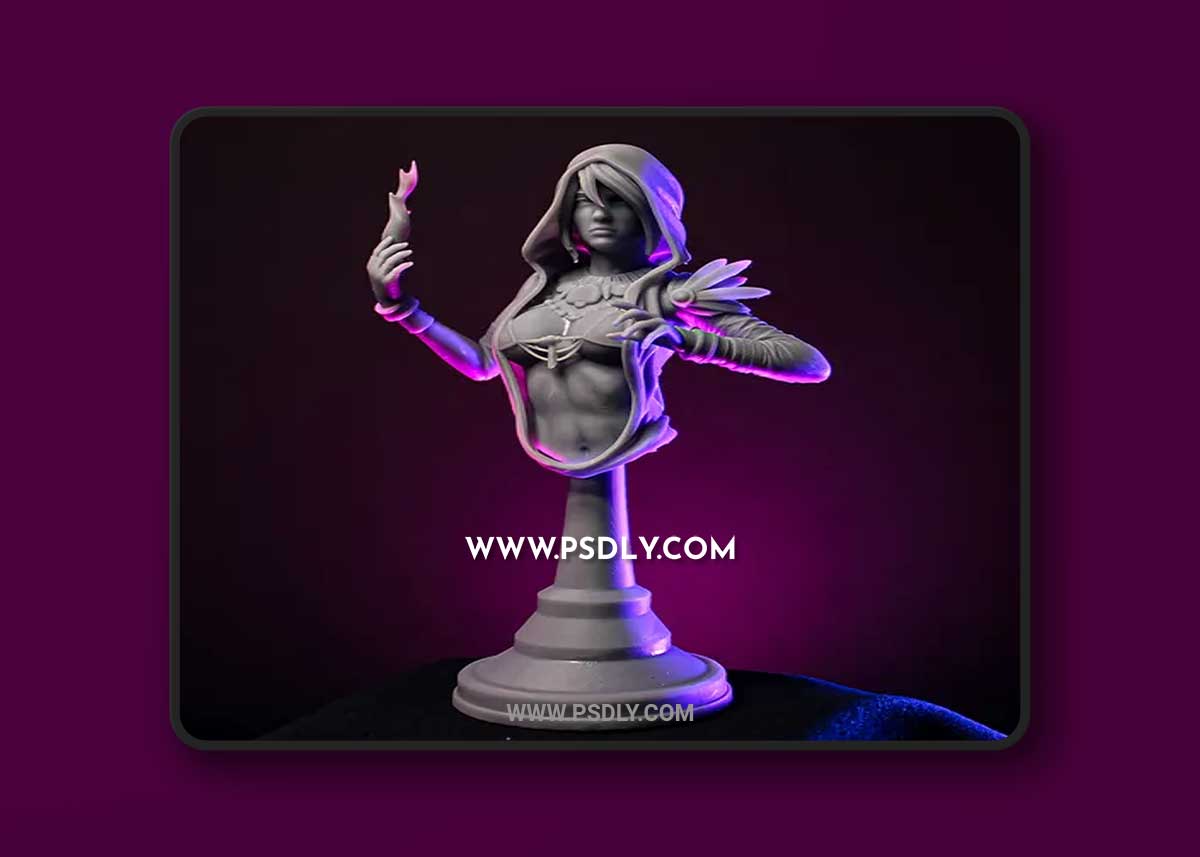 Print Model Morrigan Bust in 3D Model
