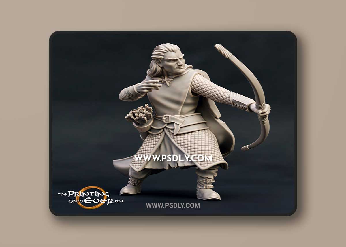 Ranger with Bow Version B 3D Print Model