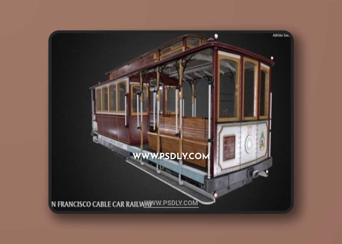 San Francisco Classic Cable Car Railway 3D Model