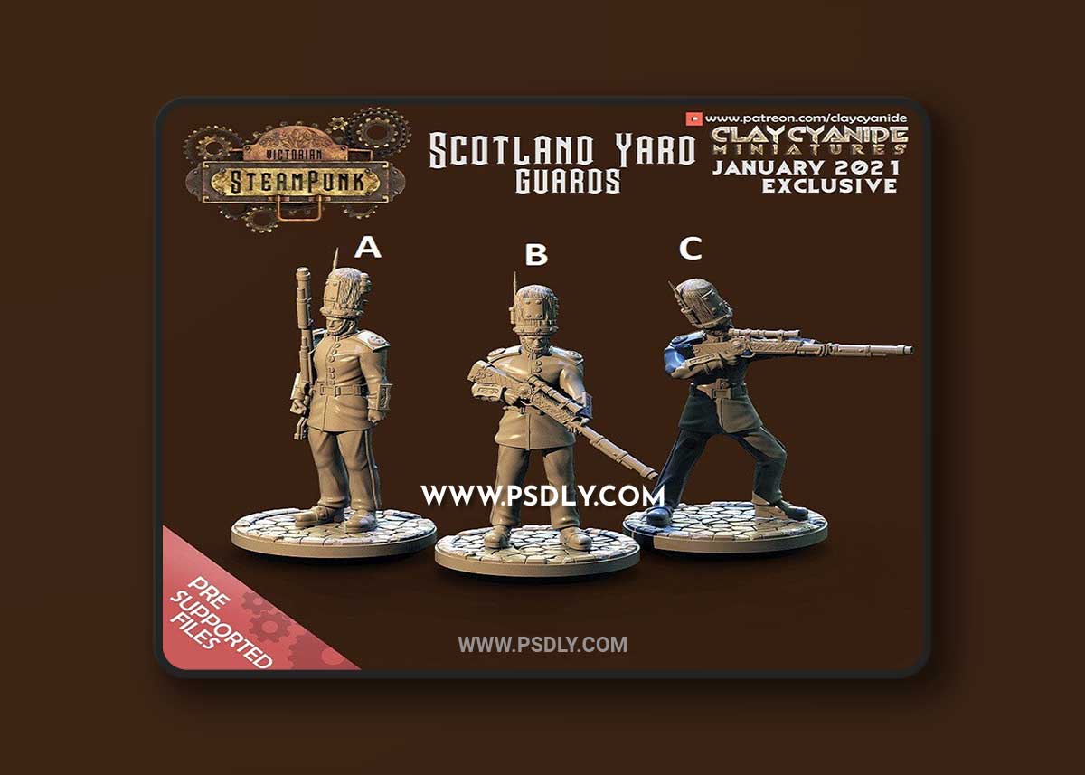 Scotland Yard Guards 3D Print Model