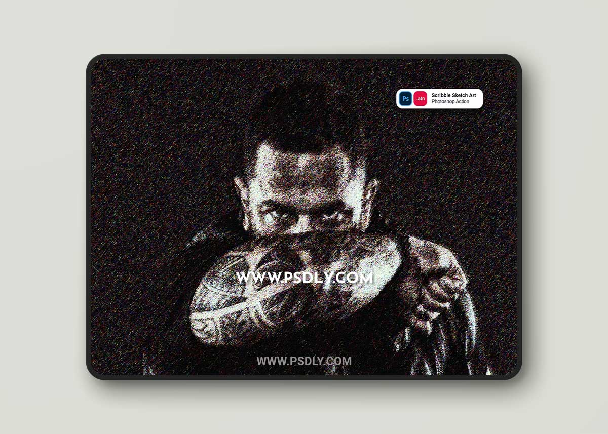 Scribble Sketch Art Photoshop Action ANQGXJJ