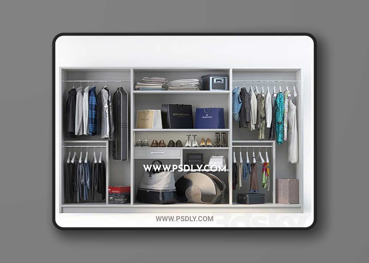 Set of clothes, shoes and accessories for the cabinet mix 3