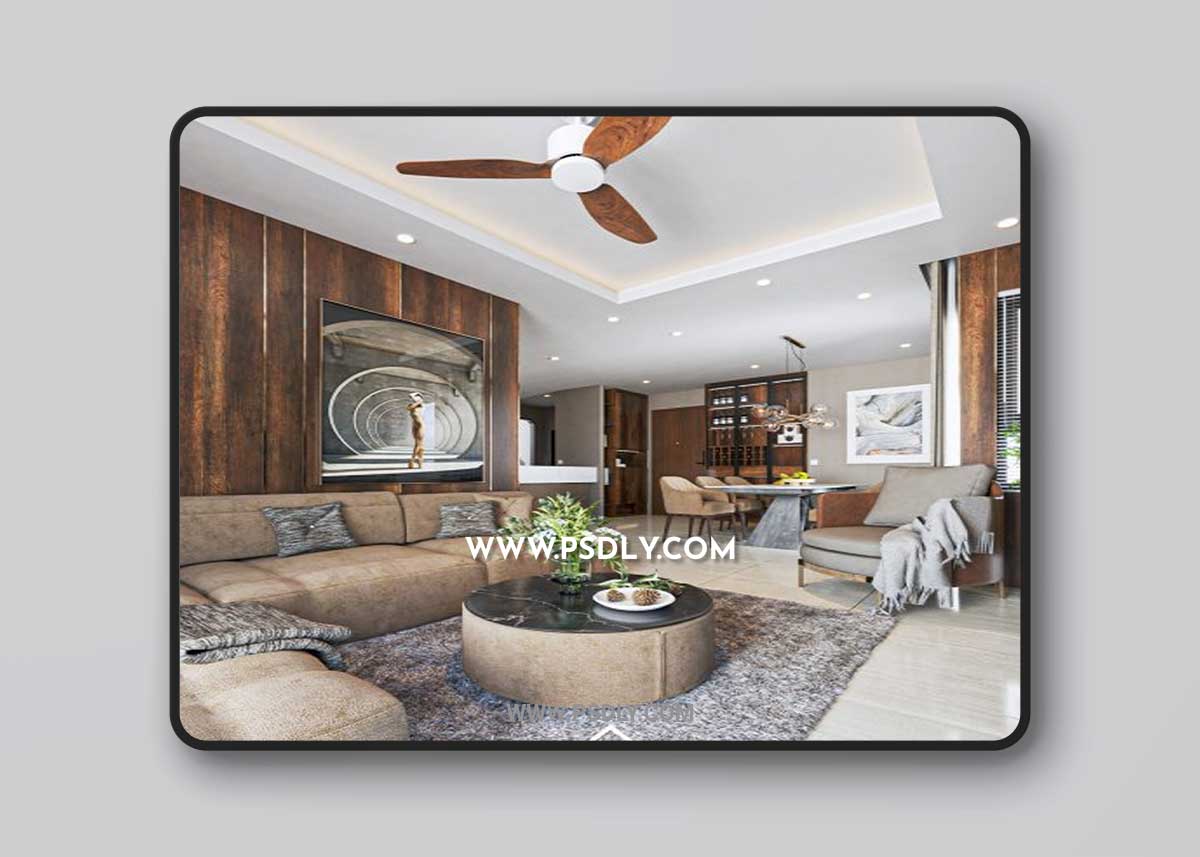 Sketchup Living Room Interior by Kts Nghia Than 3D Model