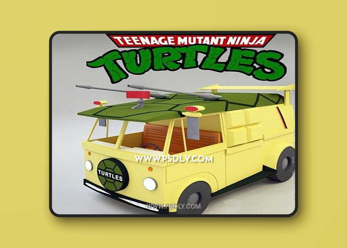 Toy Ninja Turtles Car 3D Print Model