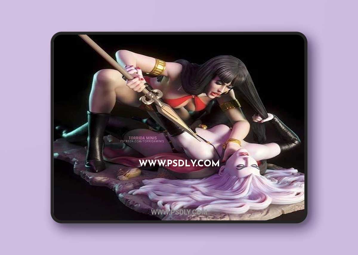 Vampirella VS Lady Death 3D Print Model