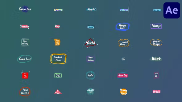 Videohive Scribble Titles for After Effects 37981888