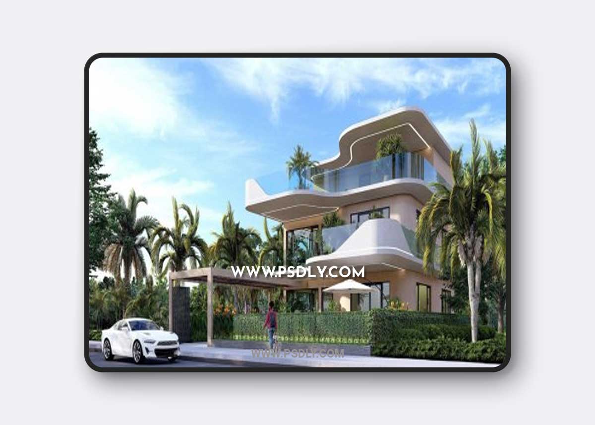 Villa Exterior by Hien Hoang 3D Model