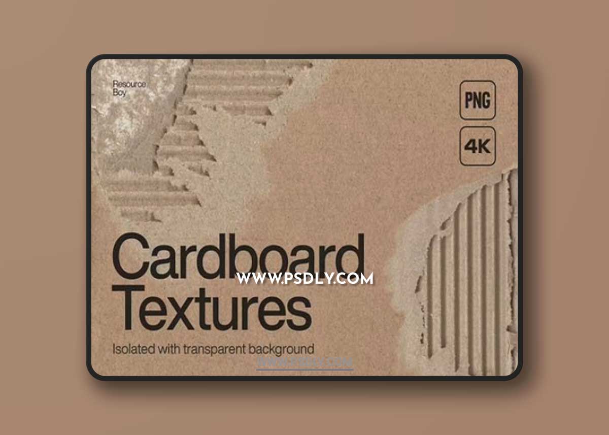100 Torn Cardboard Textures (4K) - Isolated With Transparent Background