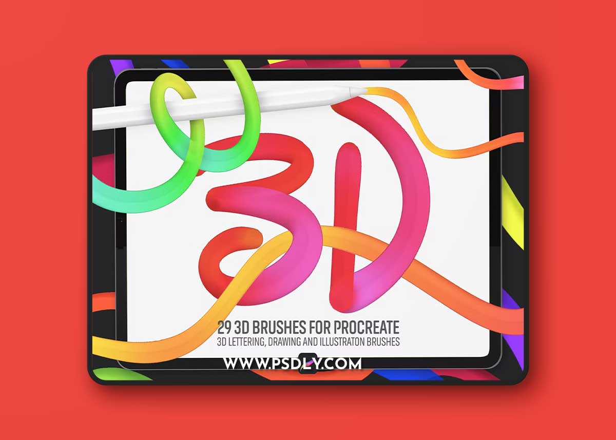 3D Brushes: Procreate 354Q83K