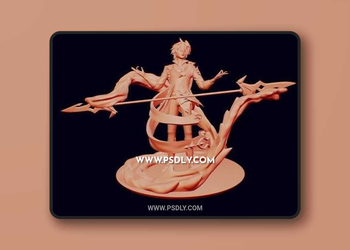 3D STL Tartaglia Childe - Genshin Impact