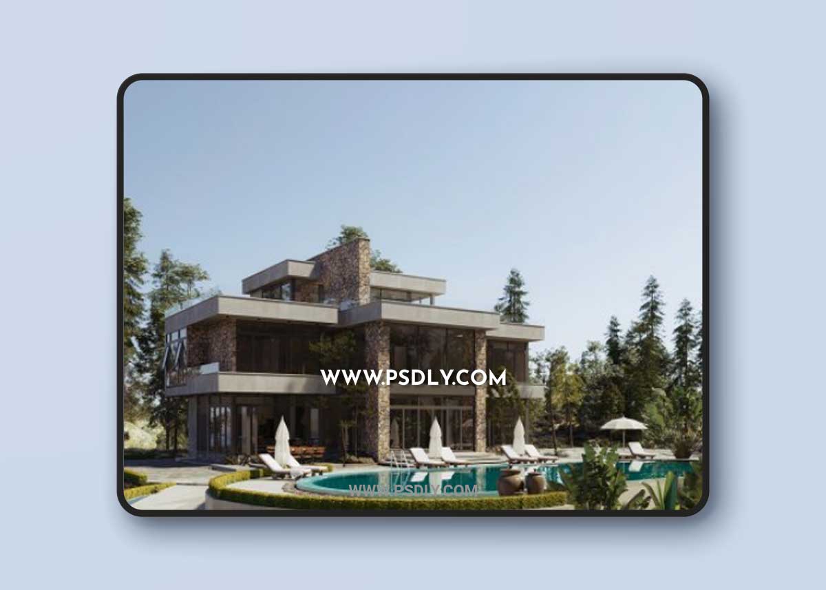 3D Villa Exterior by Nguyen Hong Quan 3D Model