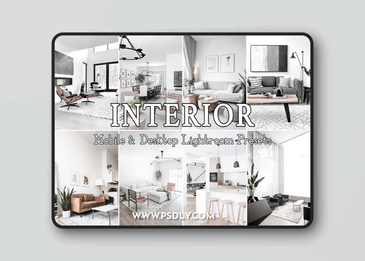 8 Interior Lightroom Mobile Presets