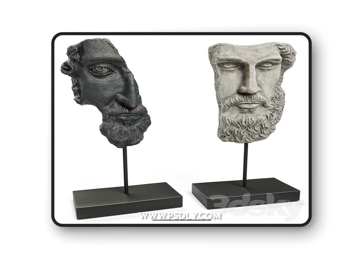 ANCIENT GREEK SCULPTURE POSEIDON and ZEUS 3D Model