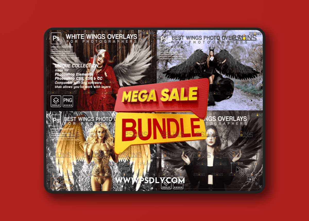 Angel Wings Photoshop Overlays