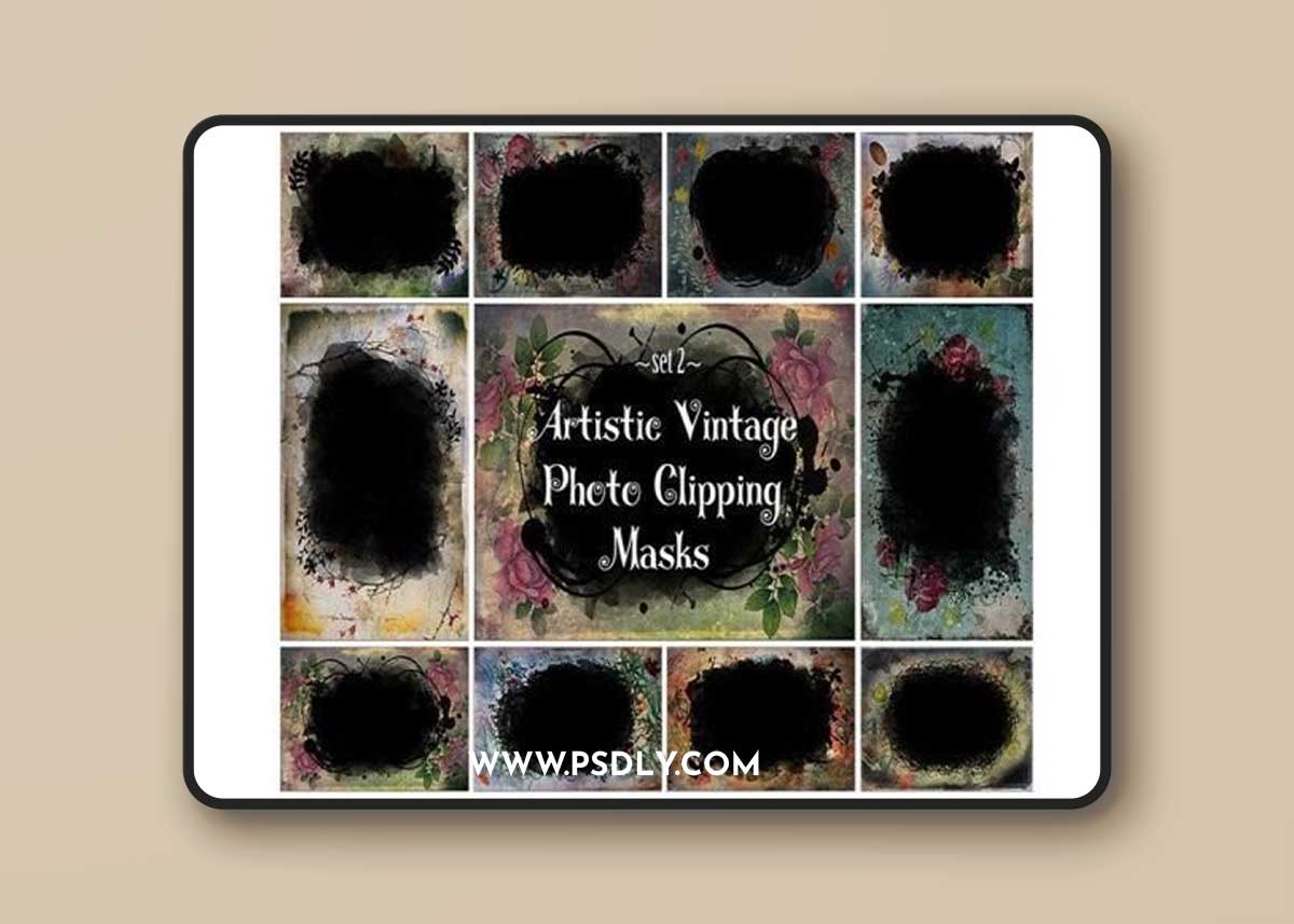 Artistic Vintage Photo Clipping Masks