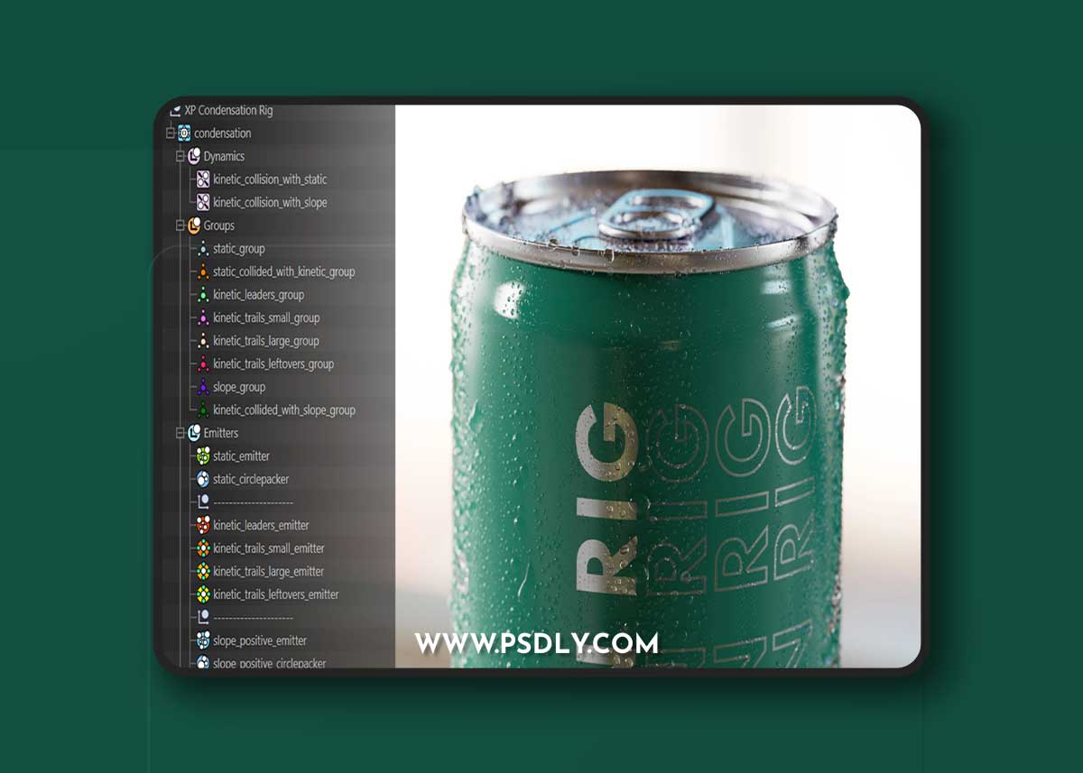 C4D Preset - 3D Model Surface Water Droplet Condensation 3D Model