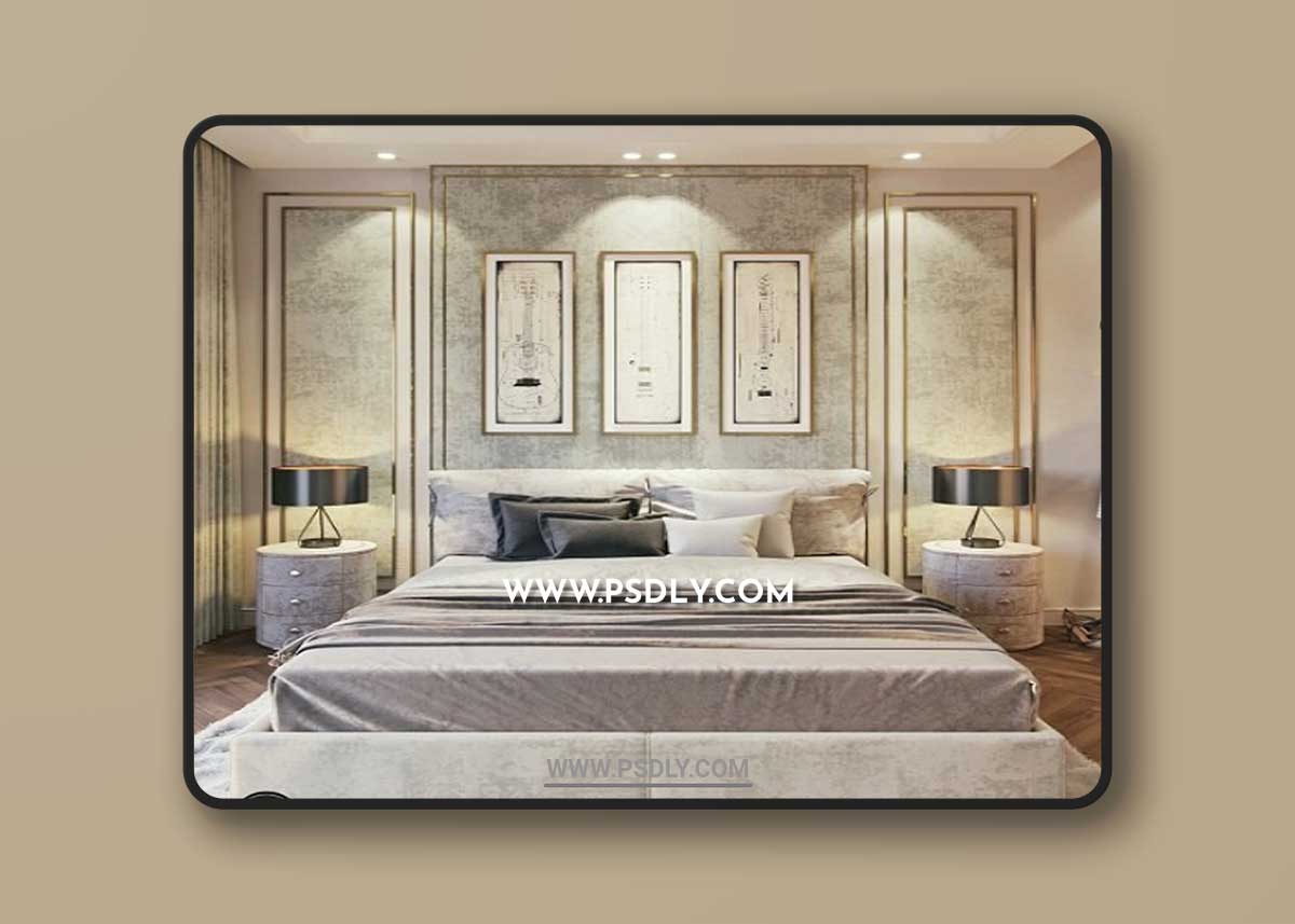 CK Bedroom Interior Scene 3D Model