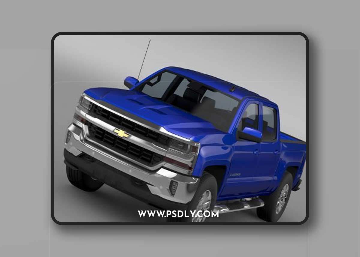 Cgtrader - Chevrolet Silverado LT Crew Cab Short Box 2016 3D Model