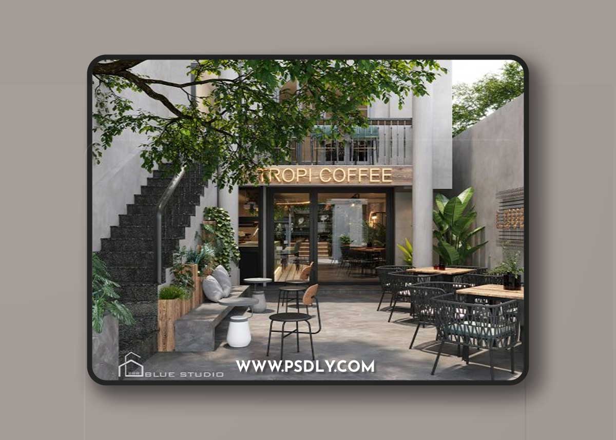 Coffee Room Interior By Vu Hung Thinh 3D Model