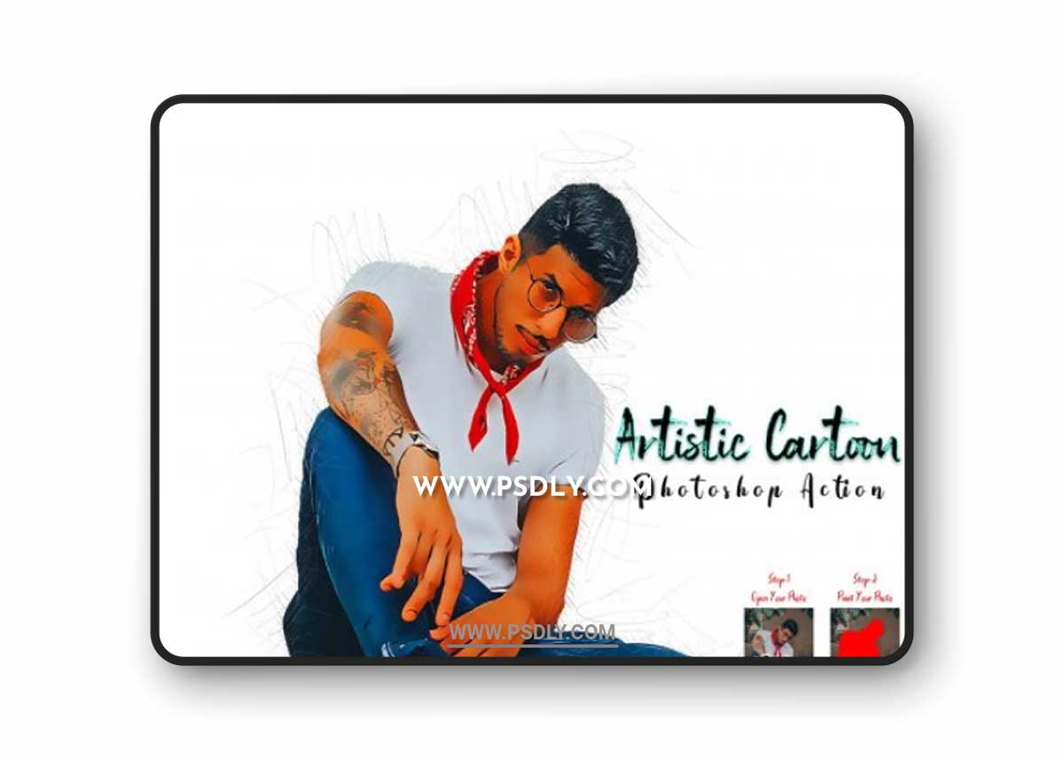 CreativeMarket - Artistic Cartoon Photoshop Action 7264449