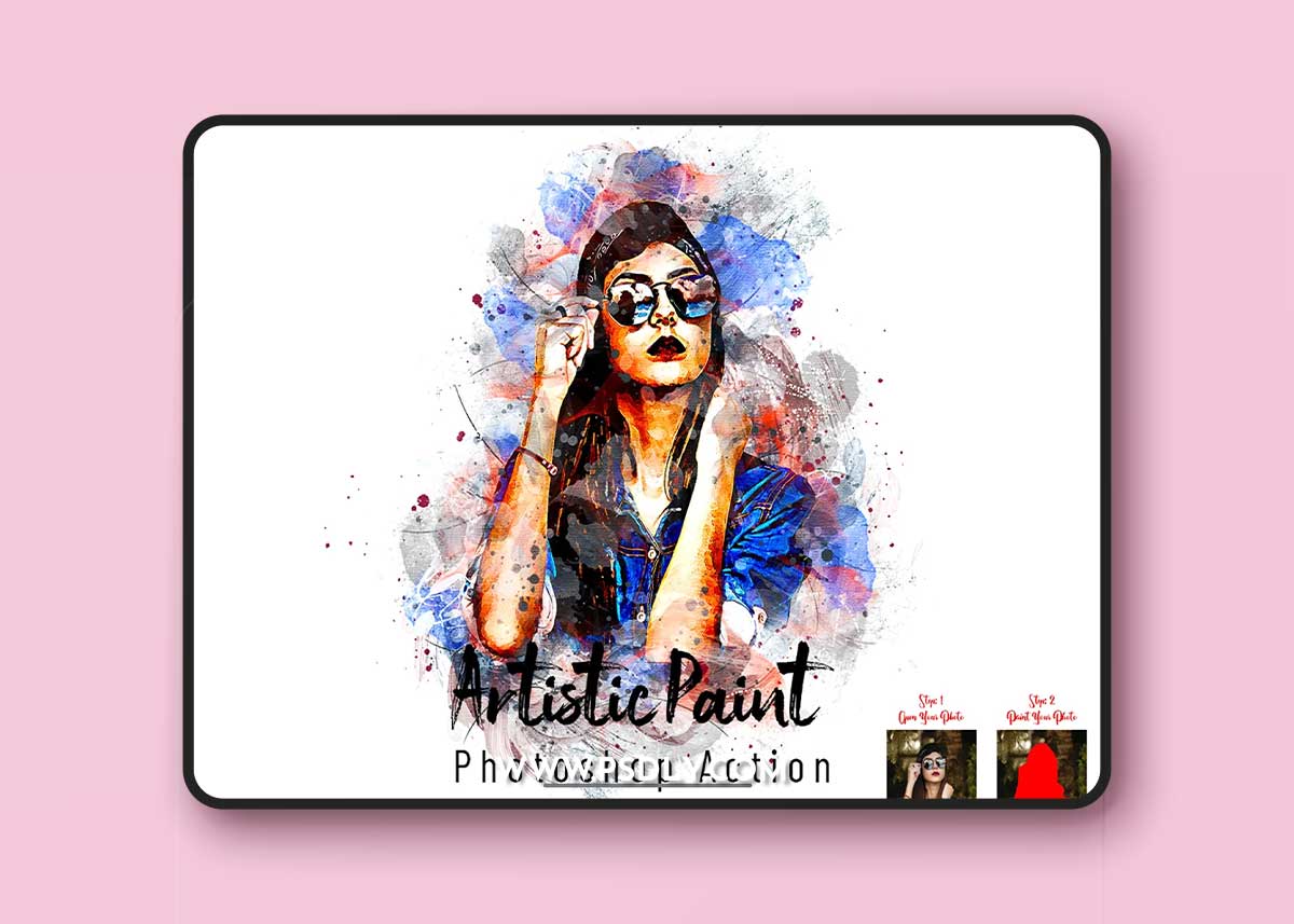 CreativeMarket - Artistic Paint Photoshop Action 7308696