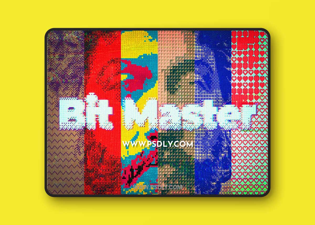 CreativeMarket - Bit Master - Bitmap PSD Template 7320479