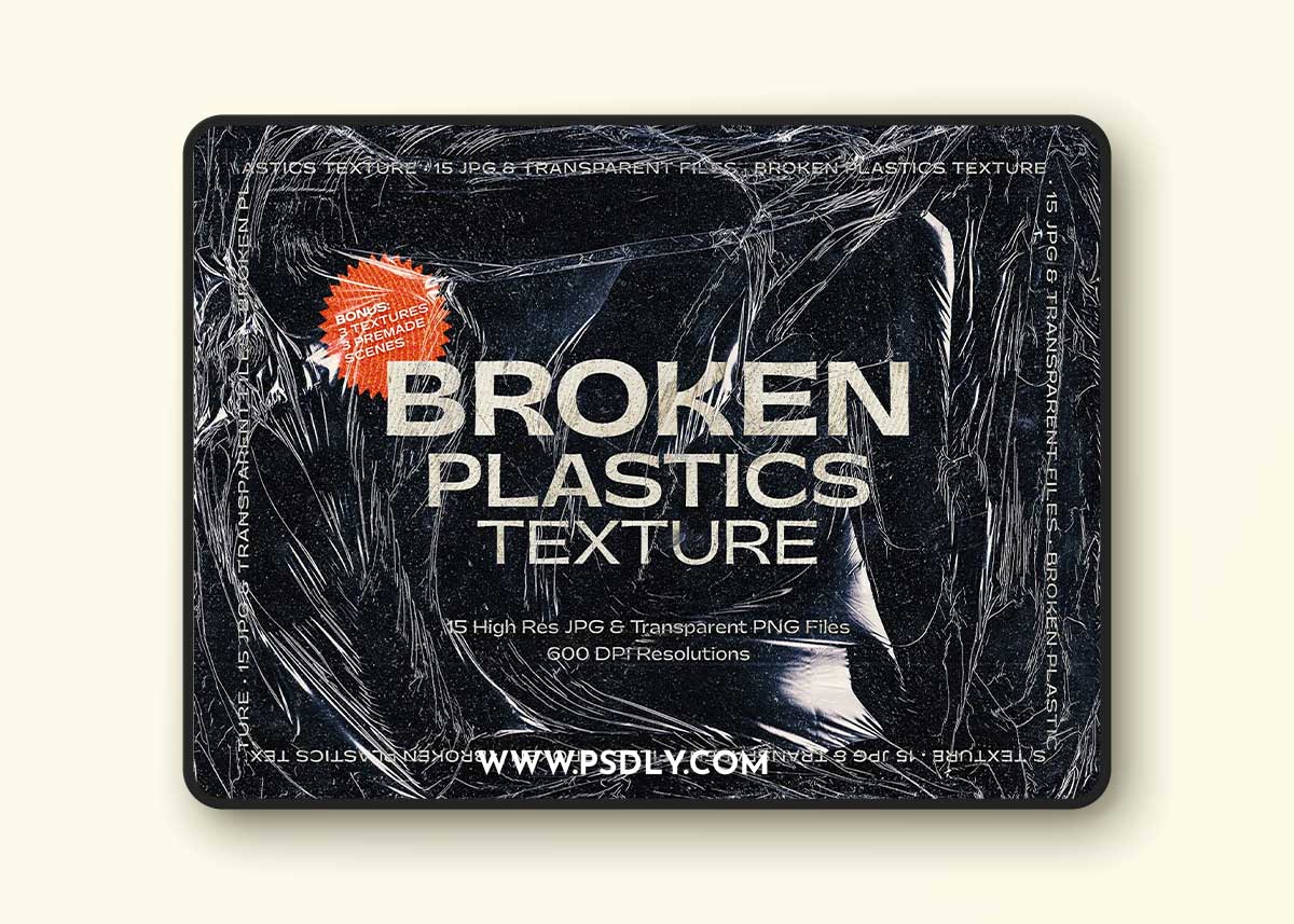 CreativeMarket - Broken Plastics Texture 4263923