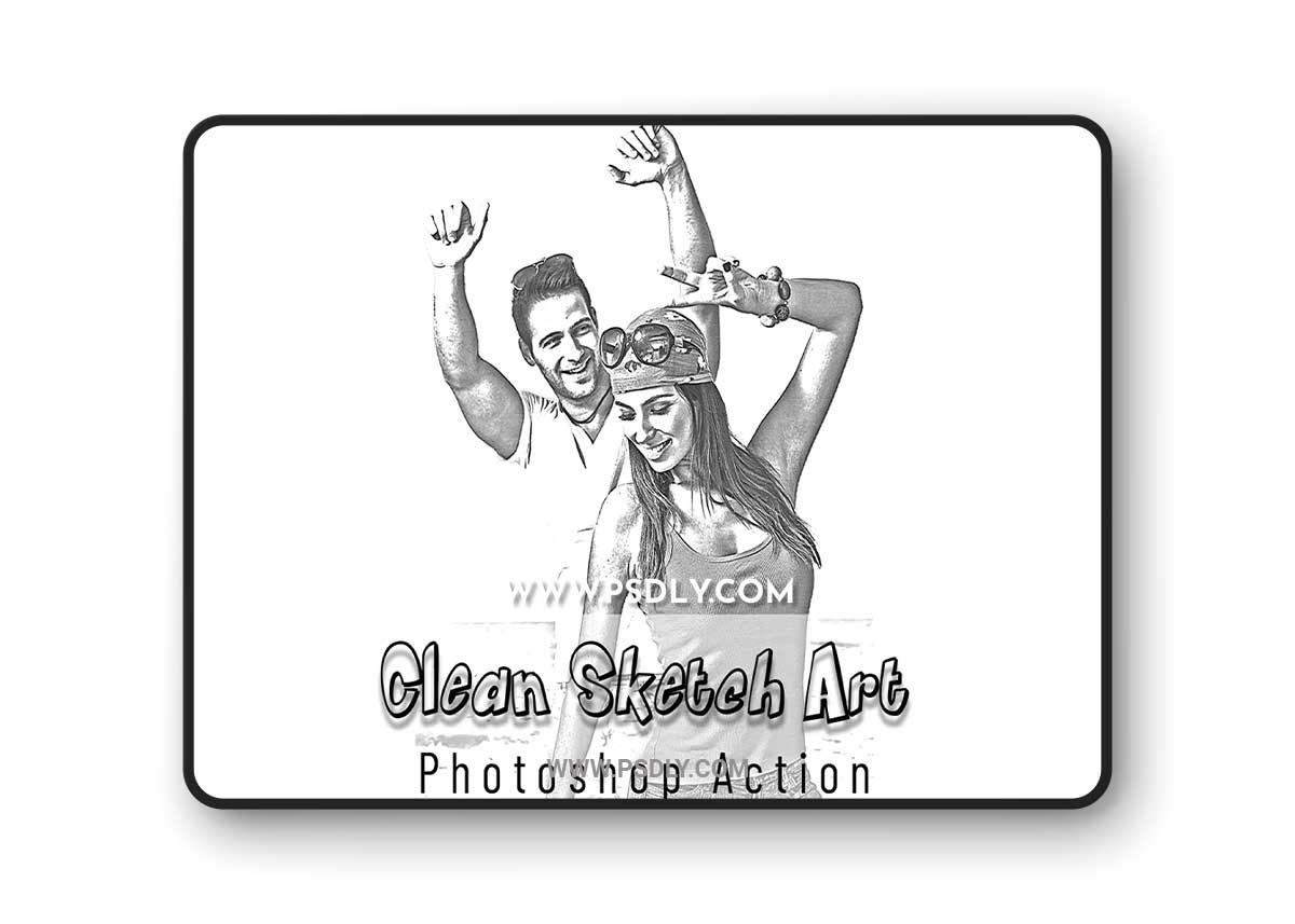 CreativeMarket - Clean Sketch Art Photoshop Action 7332640
