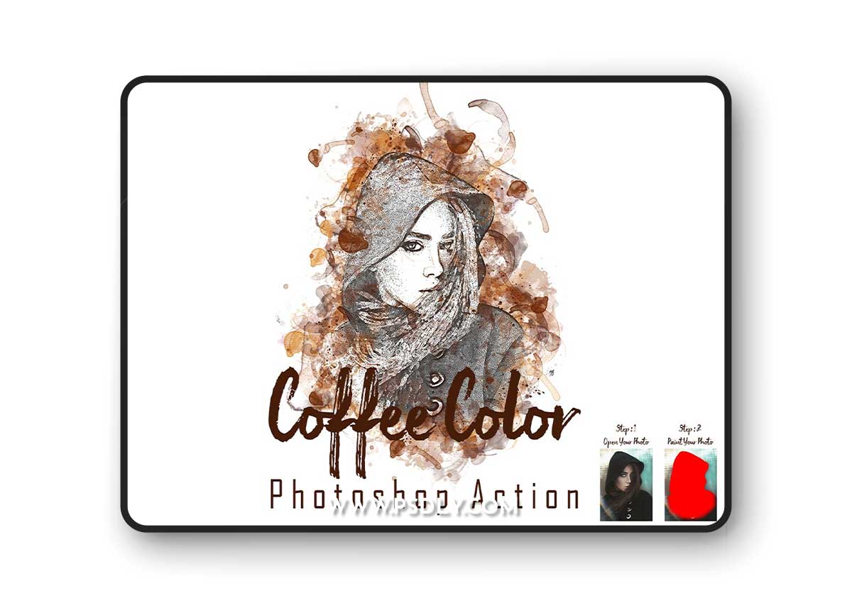CreativeMarket - Coffee Color Photoshop Action 7293750