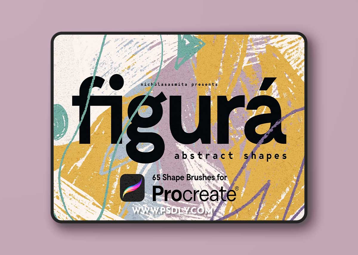 CreativeMarket - Figurá: 65 Procreate Shape Brushes 5180136