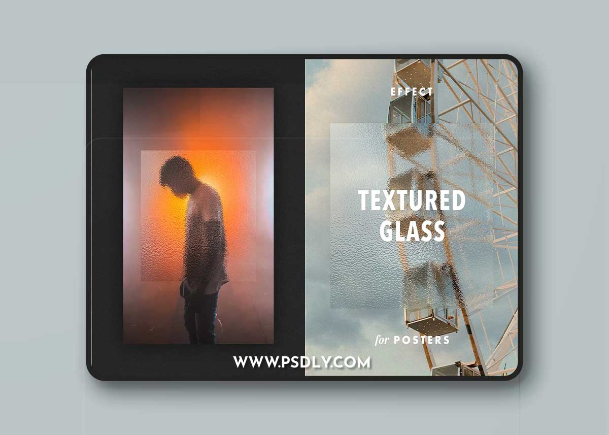CreativeMarket - Textured Glass Effect for Posters 7224613