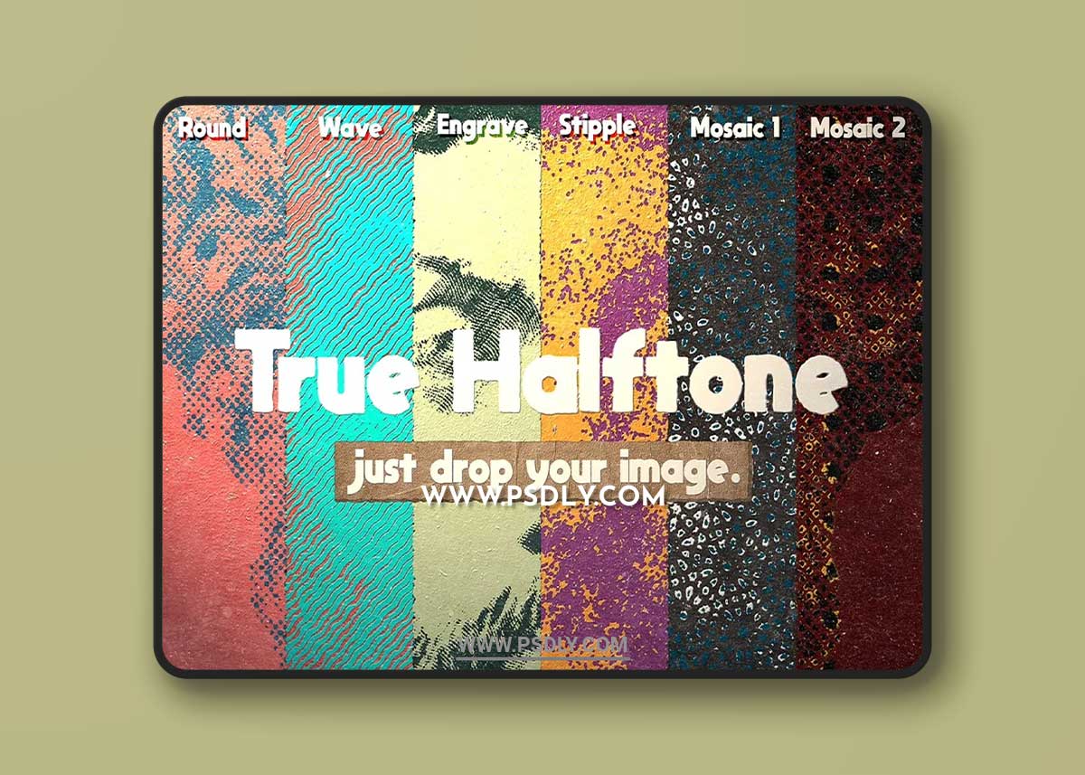CreativeMarket - True Halftone PSD Template 6877890