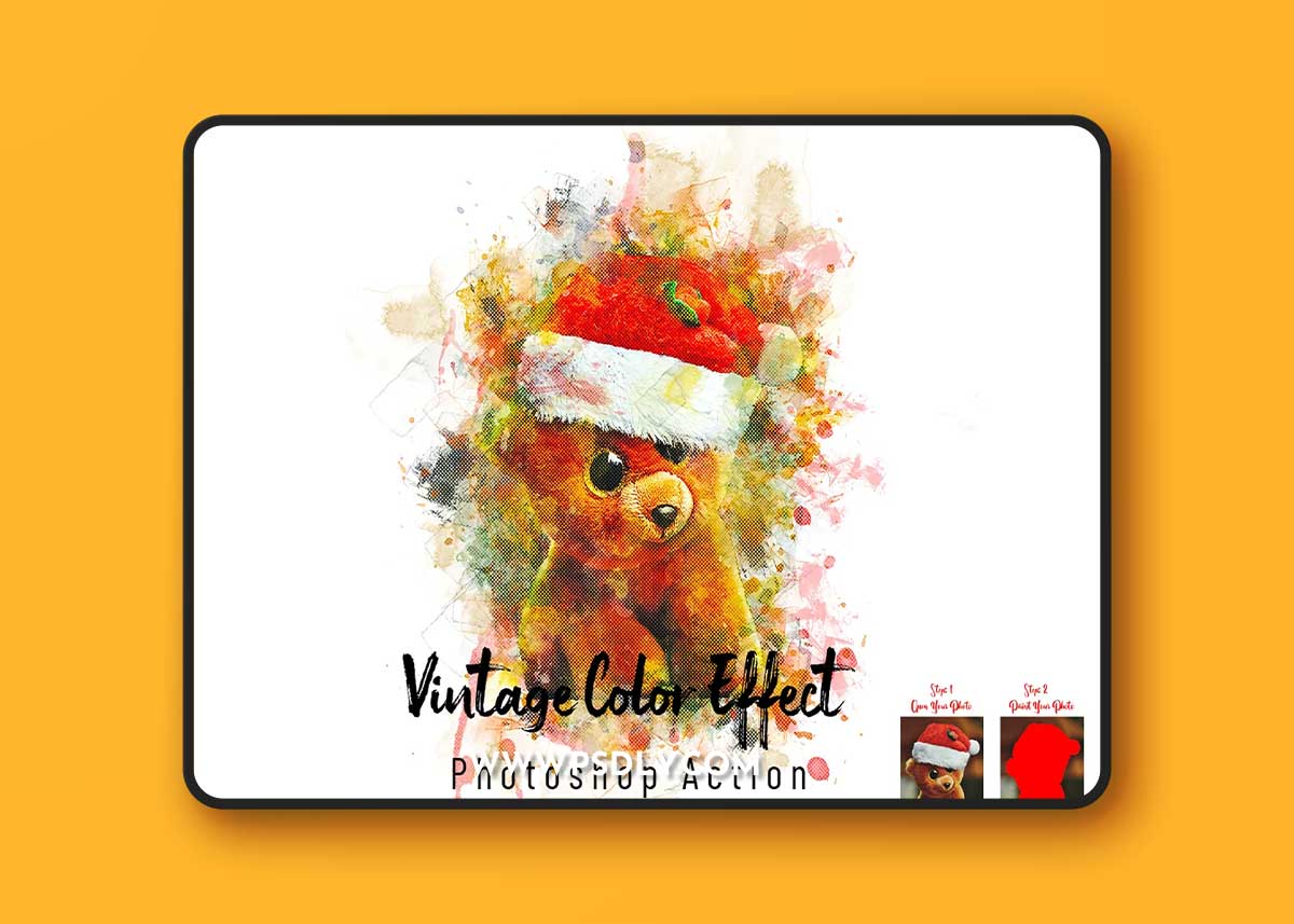 CreativeMarket - Vintage Color Effect PS Action 7291193