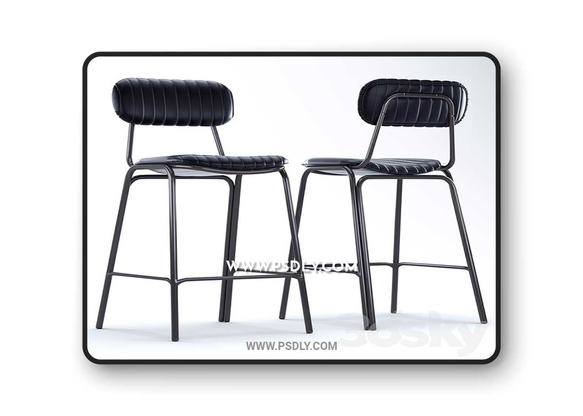 Cult Living Mila Metal Bar Chair 3D Model