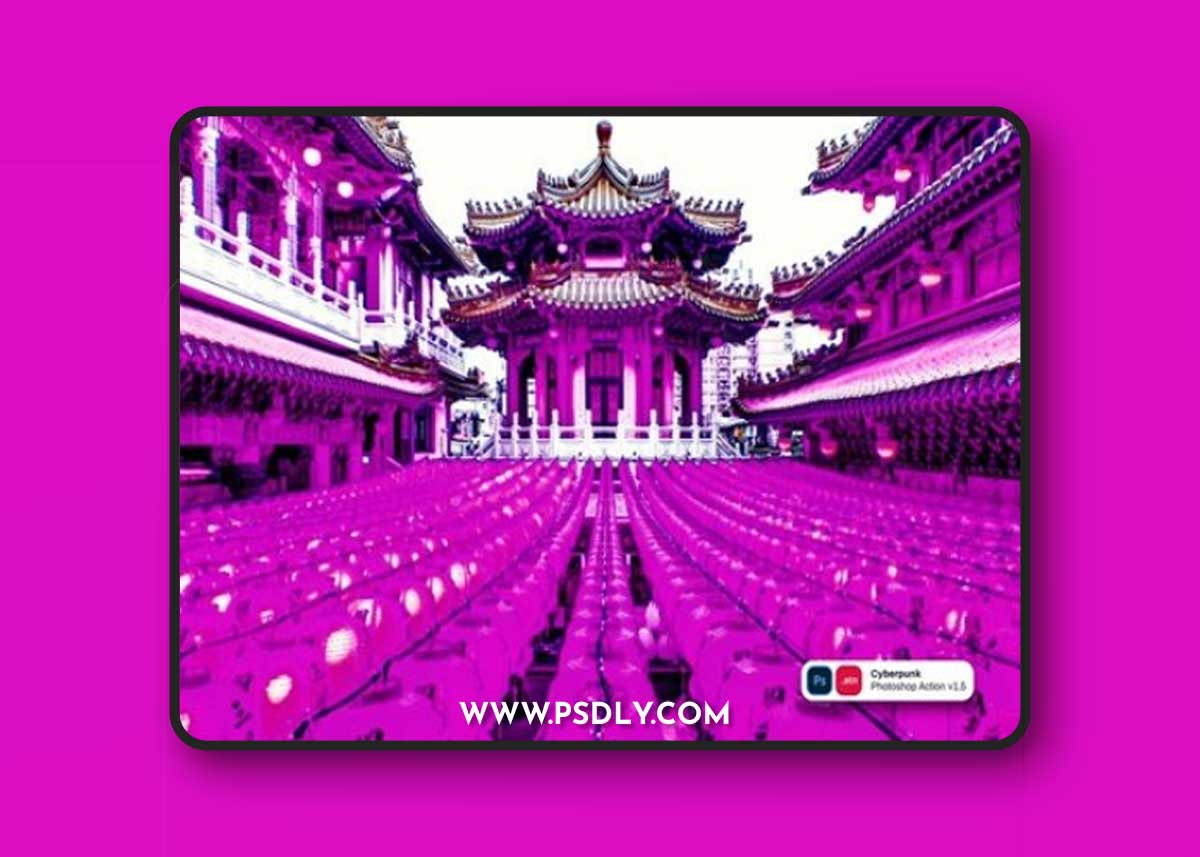 Cyberpunk Photoshop Action v1.5 C9U64VE