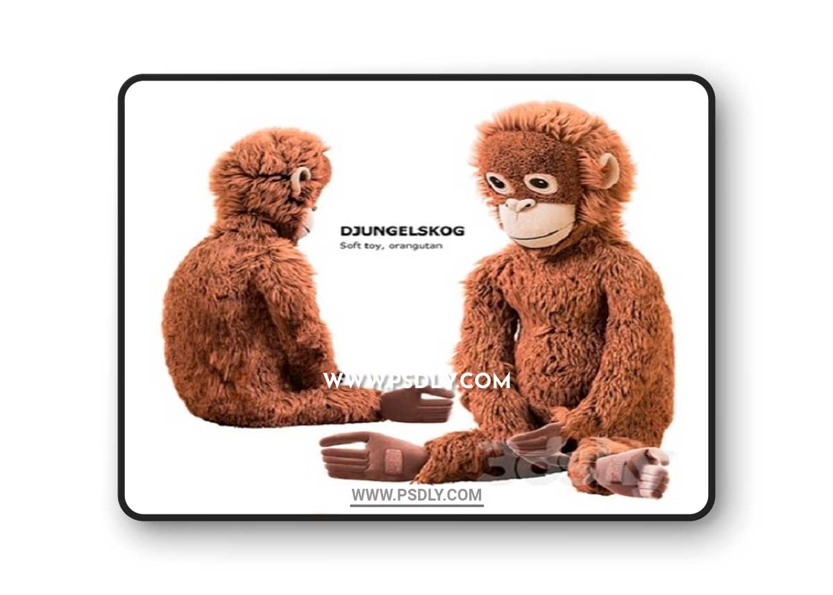 DJUNGELSKOG Soft toy, orangutan Ikea / soft toy DUNGELSKOGEN orangutan Ikea