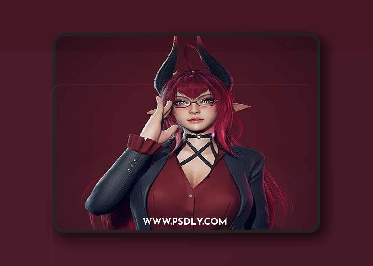 Daemon Girl Business Suit 3D Model