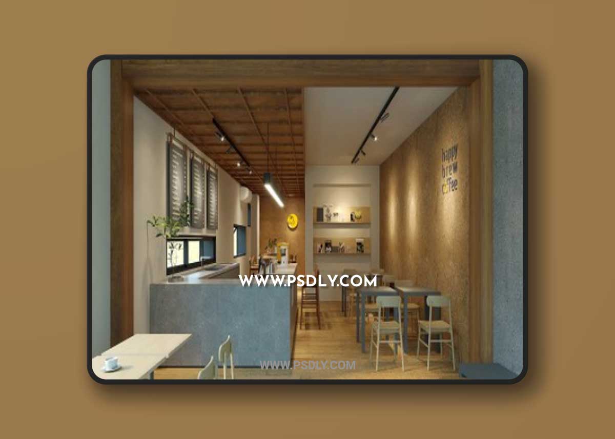 Dining table with teak array Look 1803D Coffee Room Interior by Linh Truong