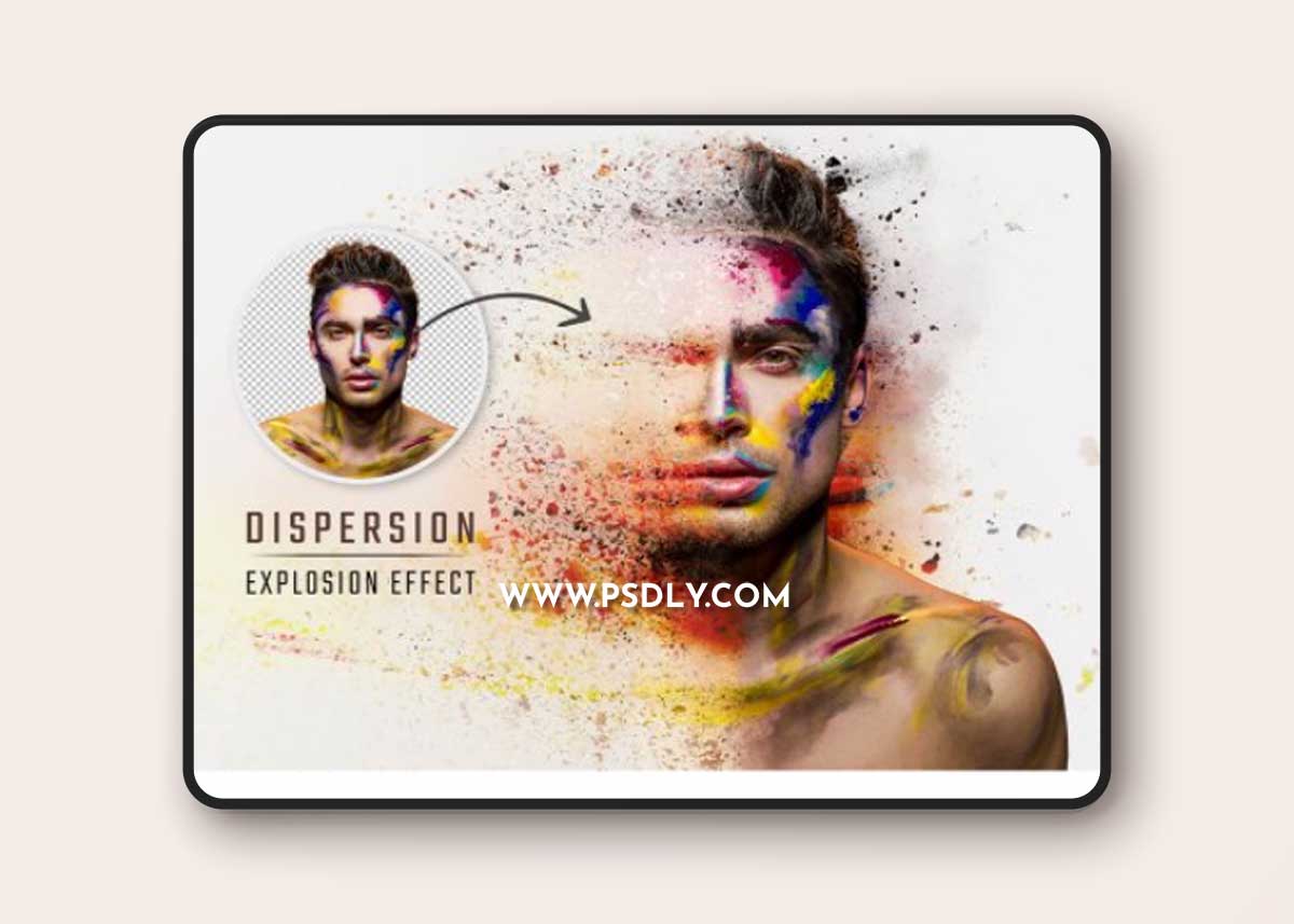 Dispersion Spatter Photo Effect with Particle Mockup 507374078