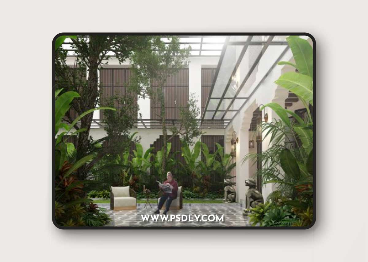 Exterior Garden House by Duc Dam Nguyen 3D Model