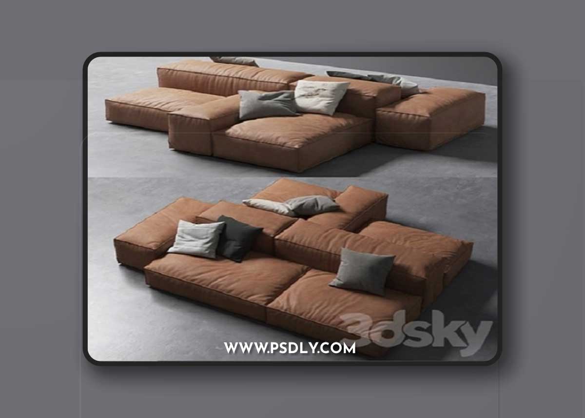 Extrasoft living divani 3D Model