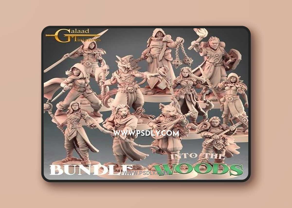 Galaad Miniatures - Heroes Bundle 3D Model
