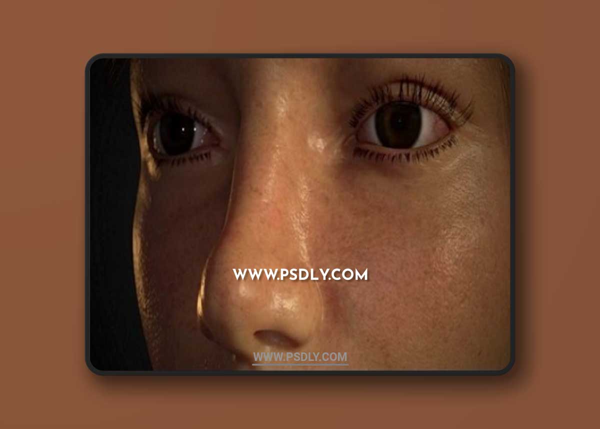 Girls Face 3D Model