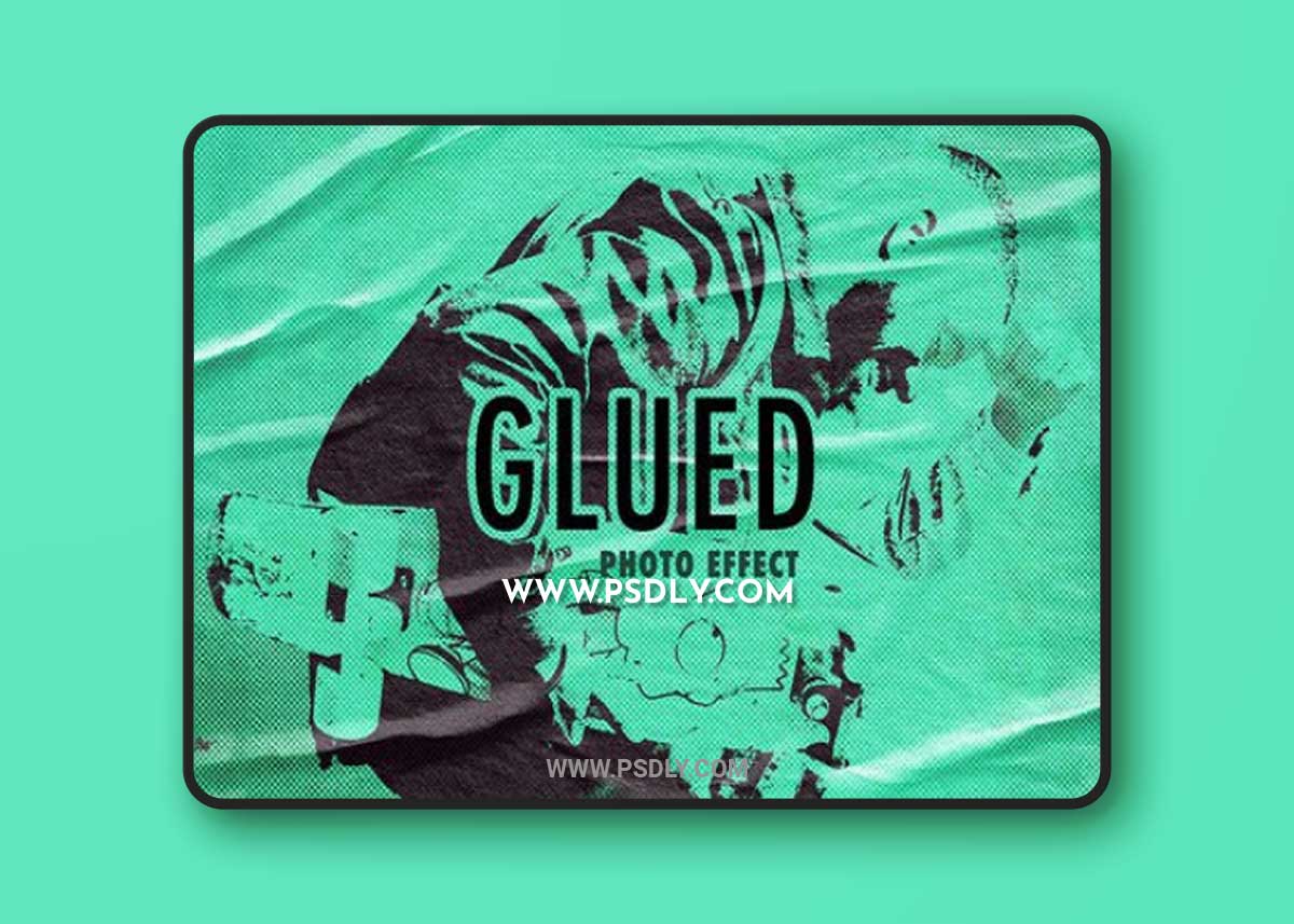 Glued Photo Effects for Photoshop