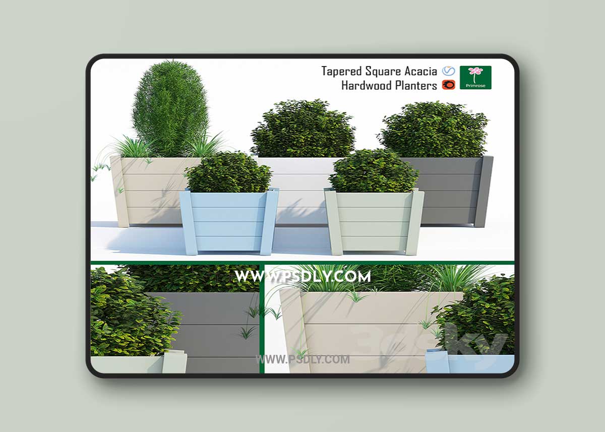 Hardwood planters 2 3D Model