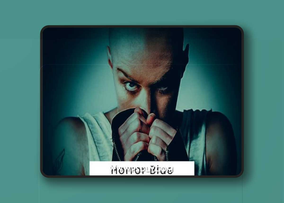 Horror Blue B&W Photoshop Action